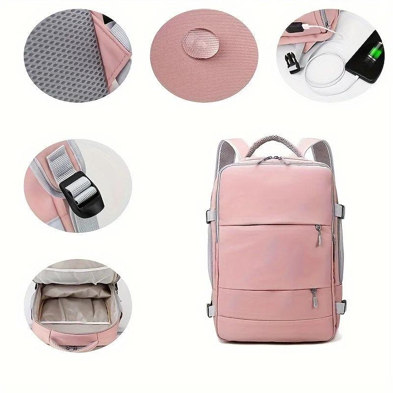 Travel Backpack Women Large Capacity Waterproof Anti-Theft Casual Daypack Bag with Luggage Strap & USB Charging Port Backpacks