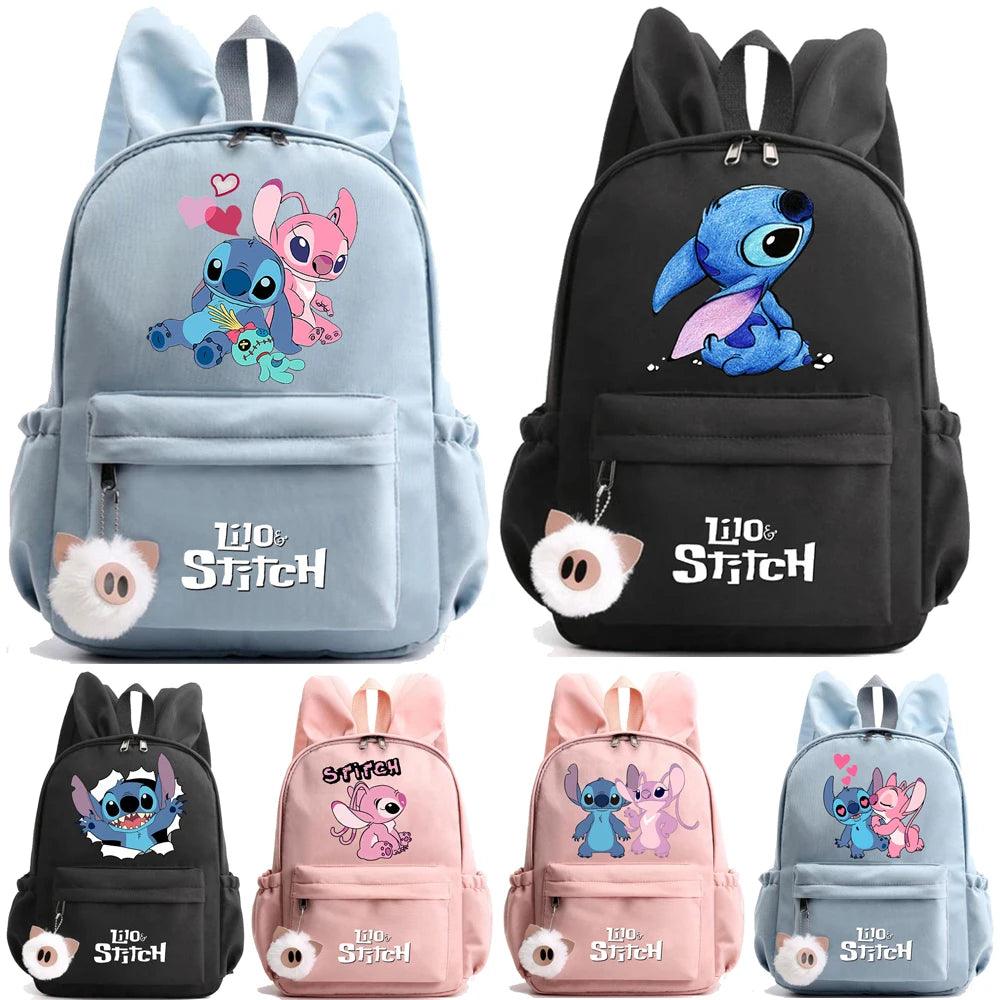 Cute Lilo & Stitch Backpack for kids, teens, and adults. Perfect for school, casual use, or as a birthday gift